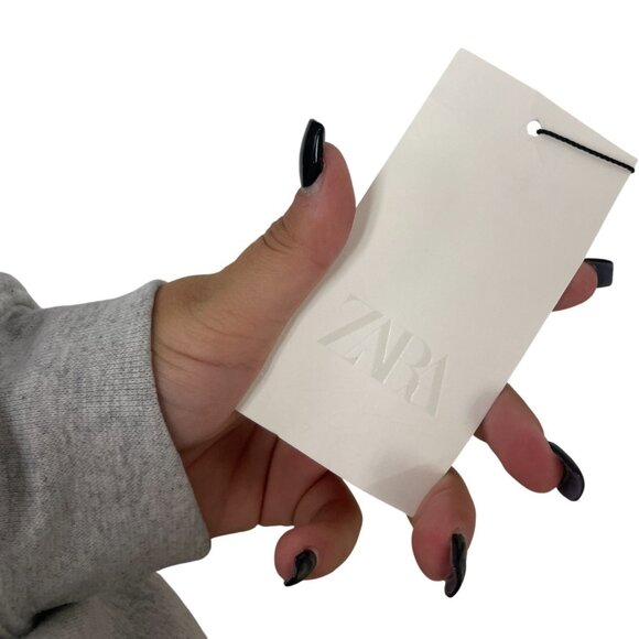 Zara Womens Blazer Suit Jacket S Small Ecru Topstitched Polyester 2818/781 NWT - Picture 5 of 16